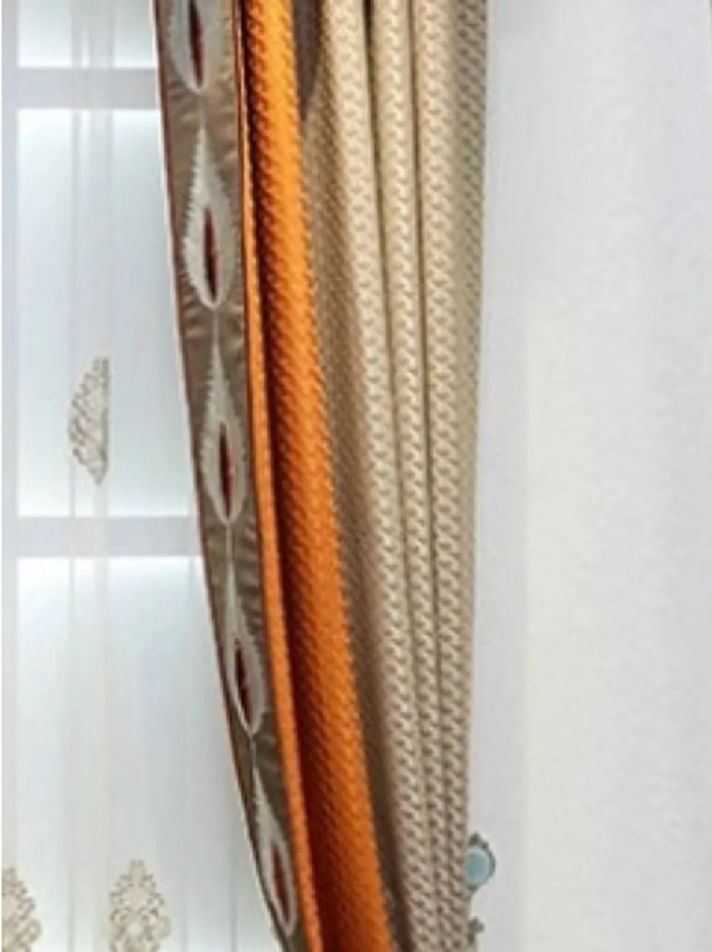 Country-style blue plaid blackout curtain valance Set